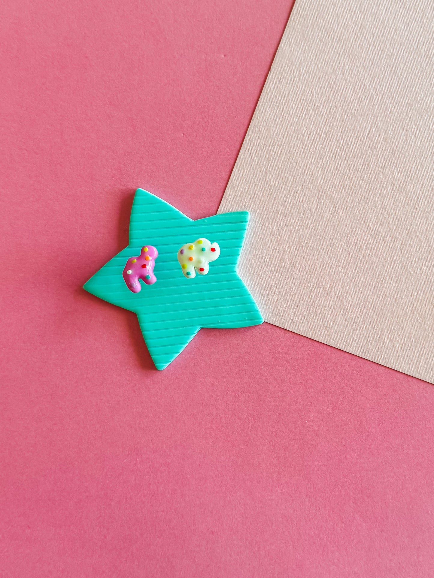 Circus Cookie Stud Earrings | Clay Earrings