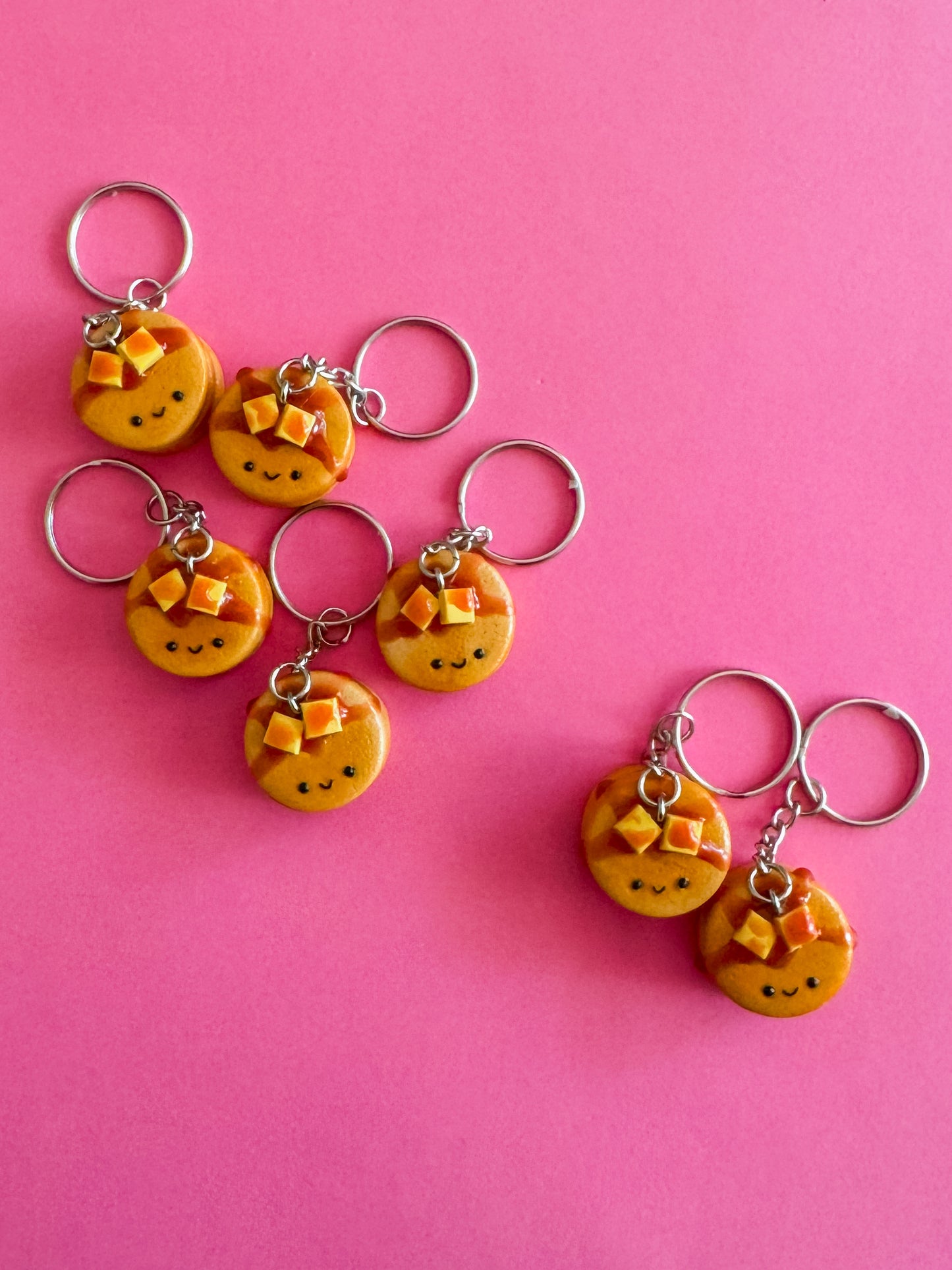 Pancake Keychain | Polymer Clay Keychain