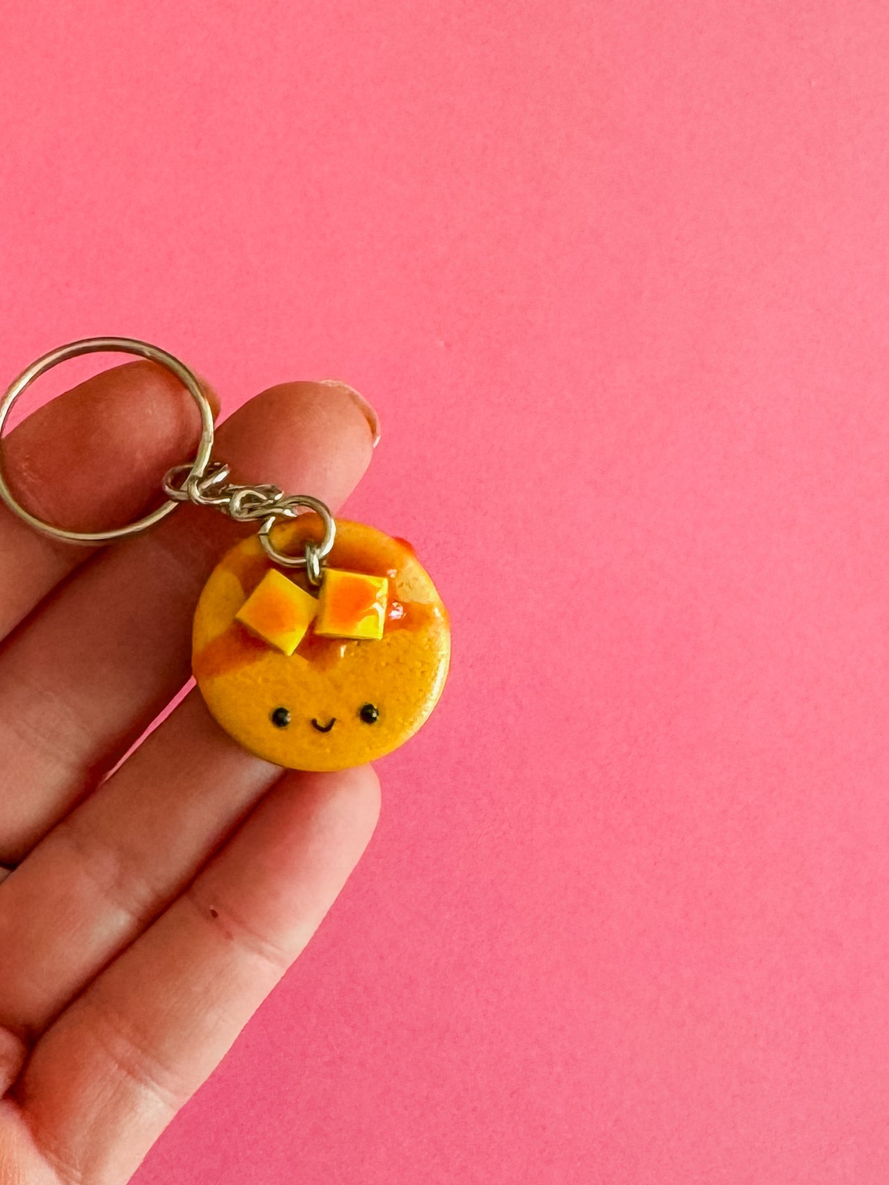 Pancake Keychain | Polymer Clay Keychain