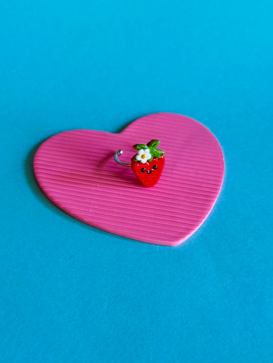 Strawberry Ring | Polymer Clay Ring