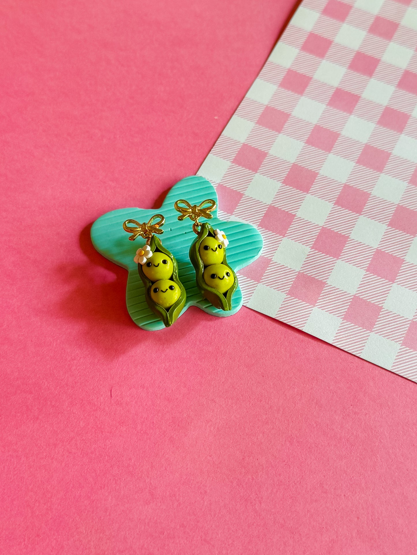 Sweet Pea Earrings - Polymer Clay Earrings