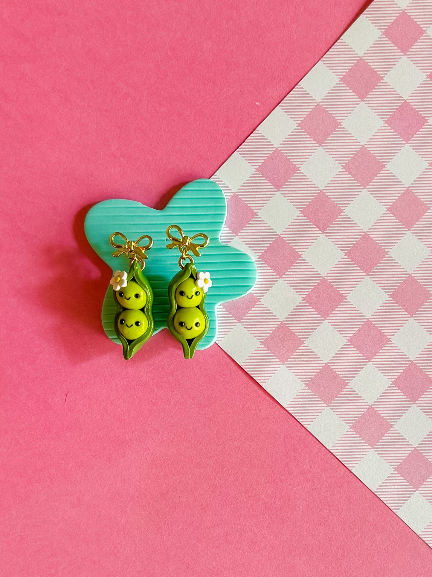 Sweet Pea Earrings - Polymer Clay Earrings