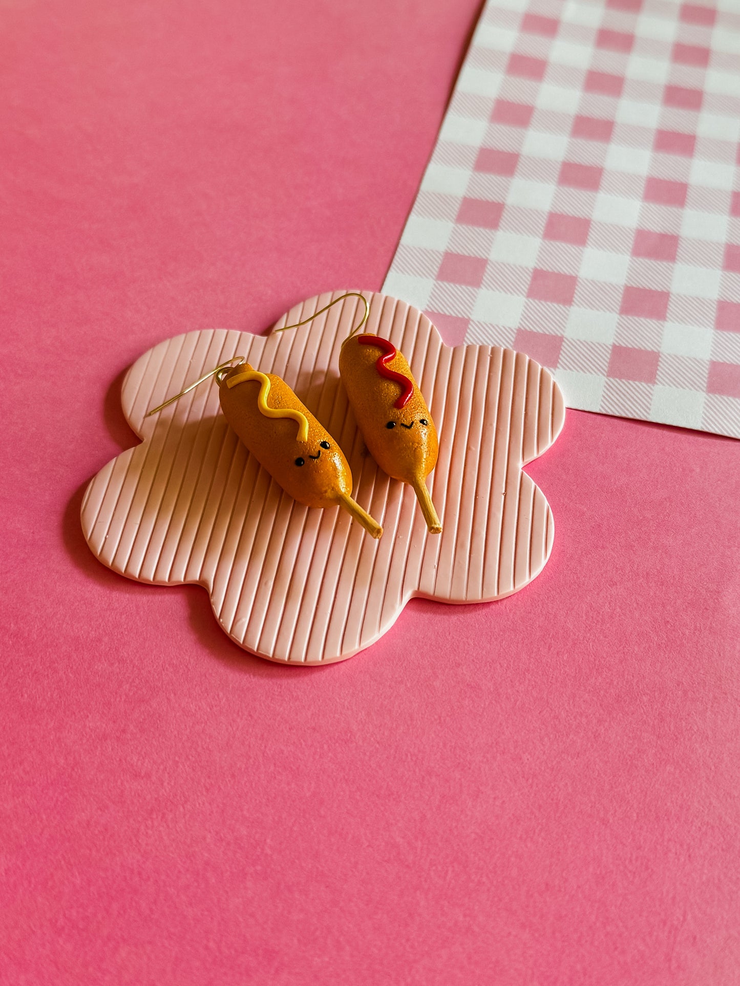 Corn Dog Earrings - Polymer Clay Earrings