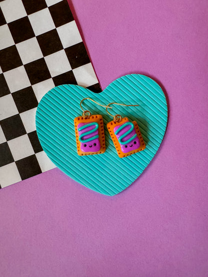 Pop Tart Earrings - Clay Earrings