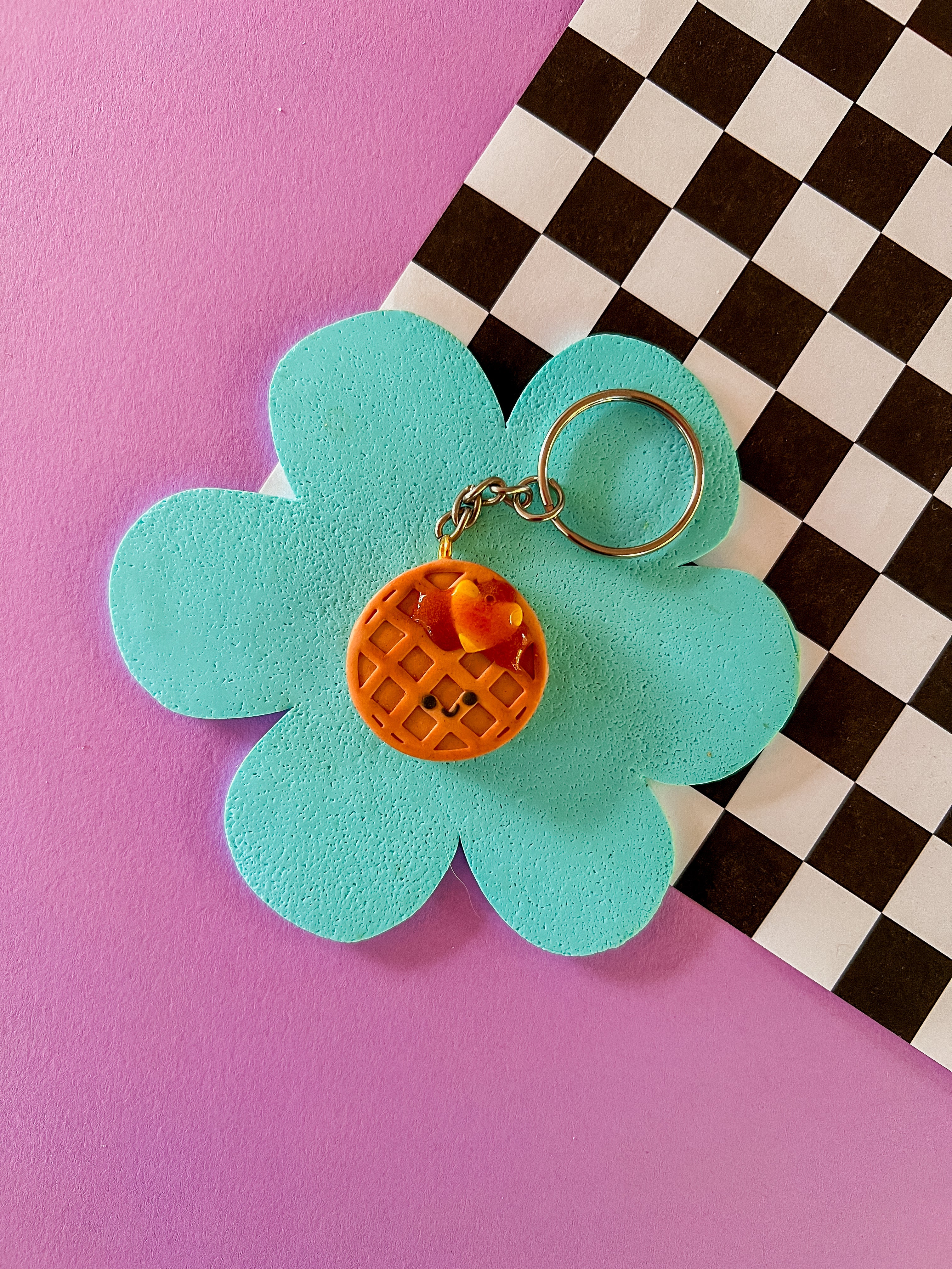 Larry | Waffle Keychain – Larry's Waffle Shop