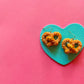 Soft Pretzel Earrings - Clay Earrings