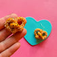 Soft Pretzel Earrings - Clay Earrings