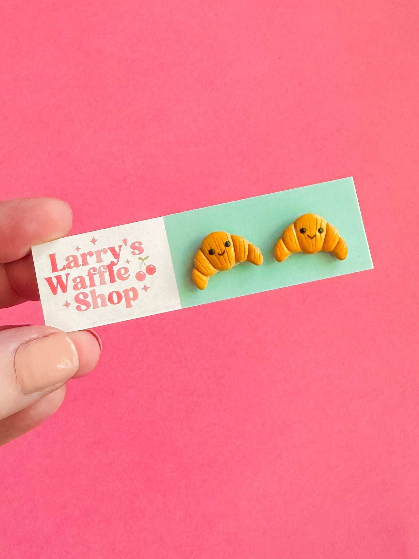 Croissant Stud Earrings | Clay Earrings