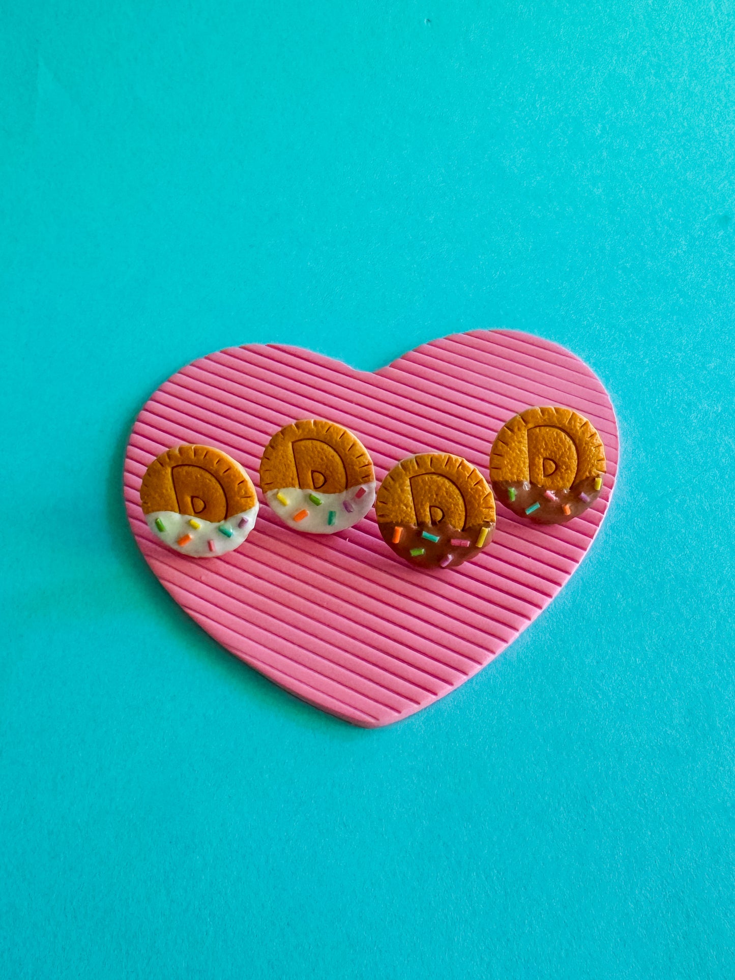 Dunkaroo Cookie Stud Earrings | Clay Earrings