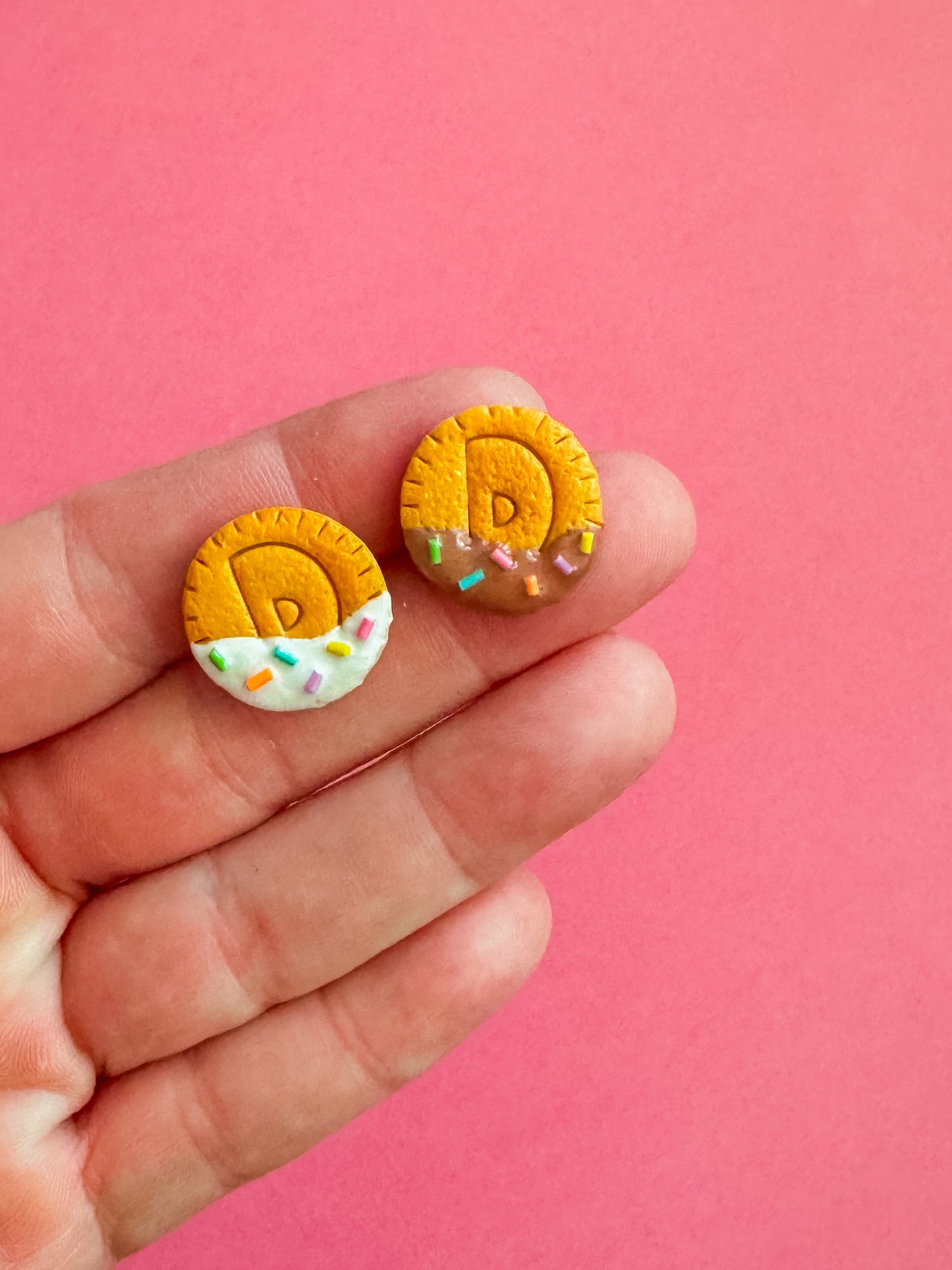 Dunkaroo Cookie Stud Earrings | Clay Earrings