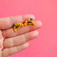 French Croissant Stud Earrings | Clay Earrings