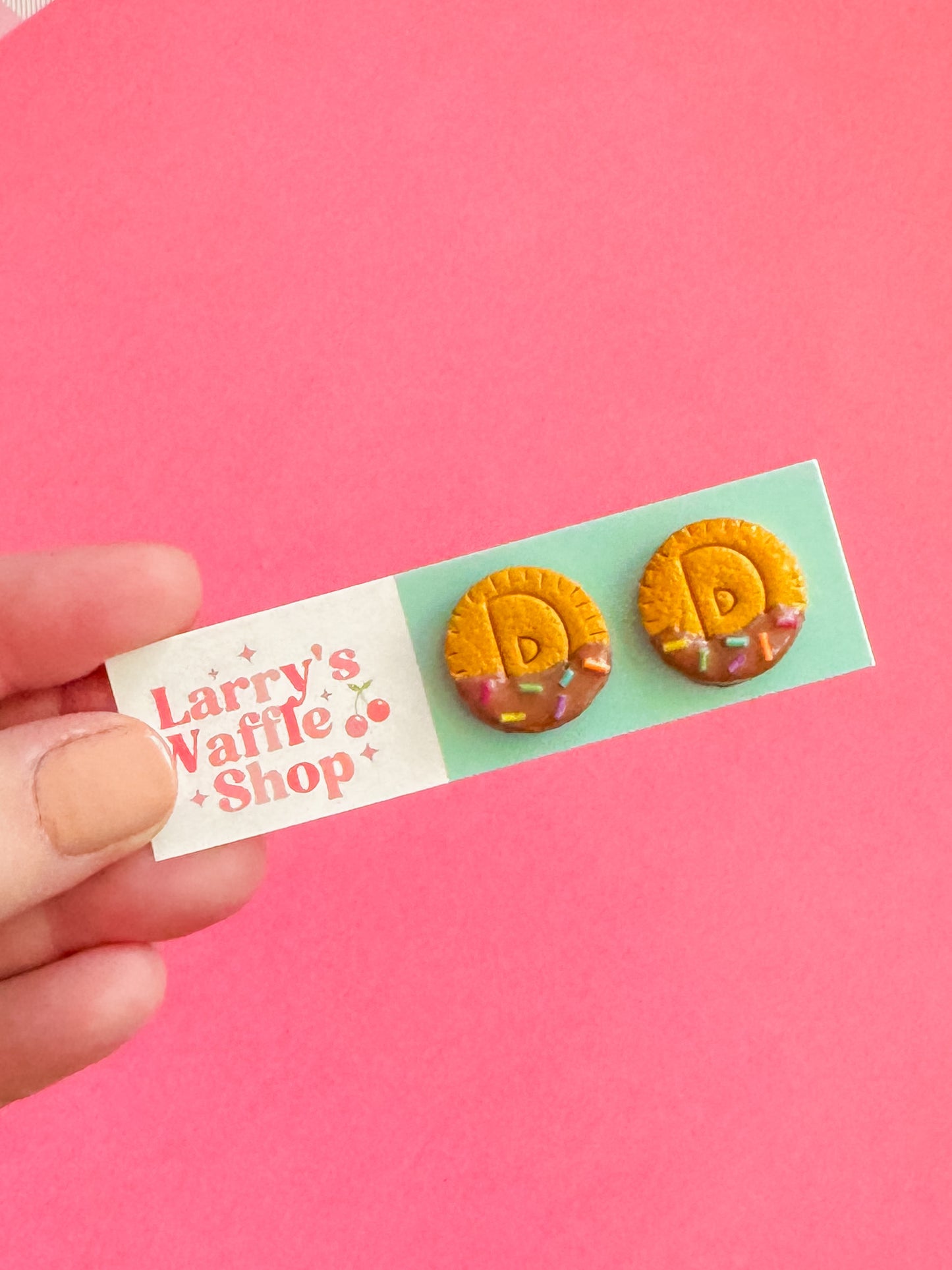 Dunkaroo Cookie Stud Earrings | Clay Earrings