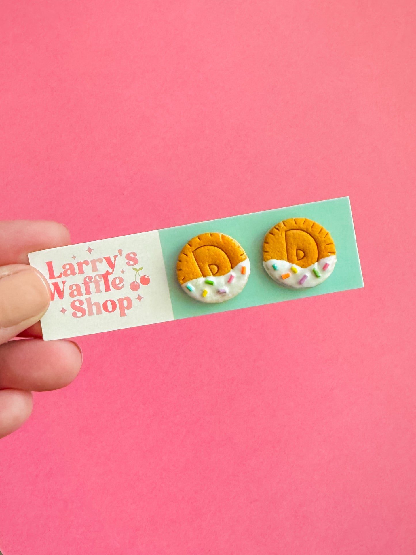 Dunkaroo Cookie Stud Earrings | Clay Earrings