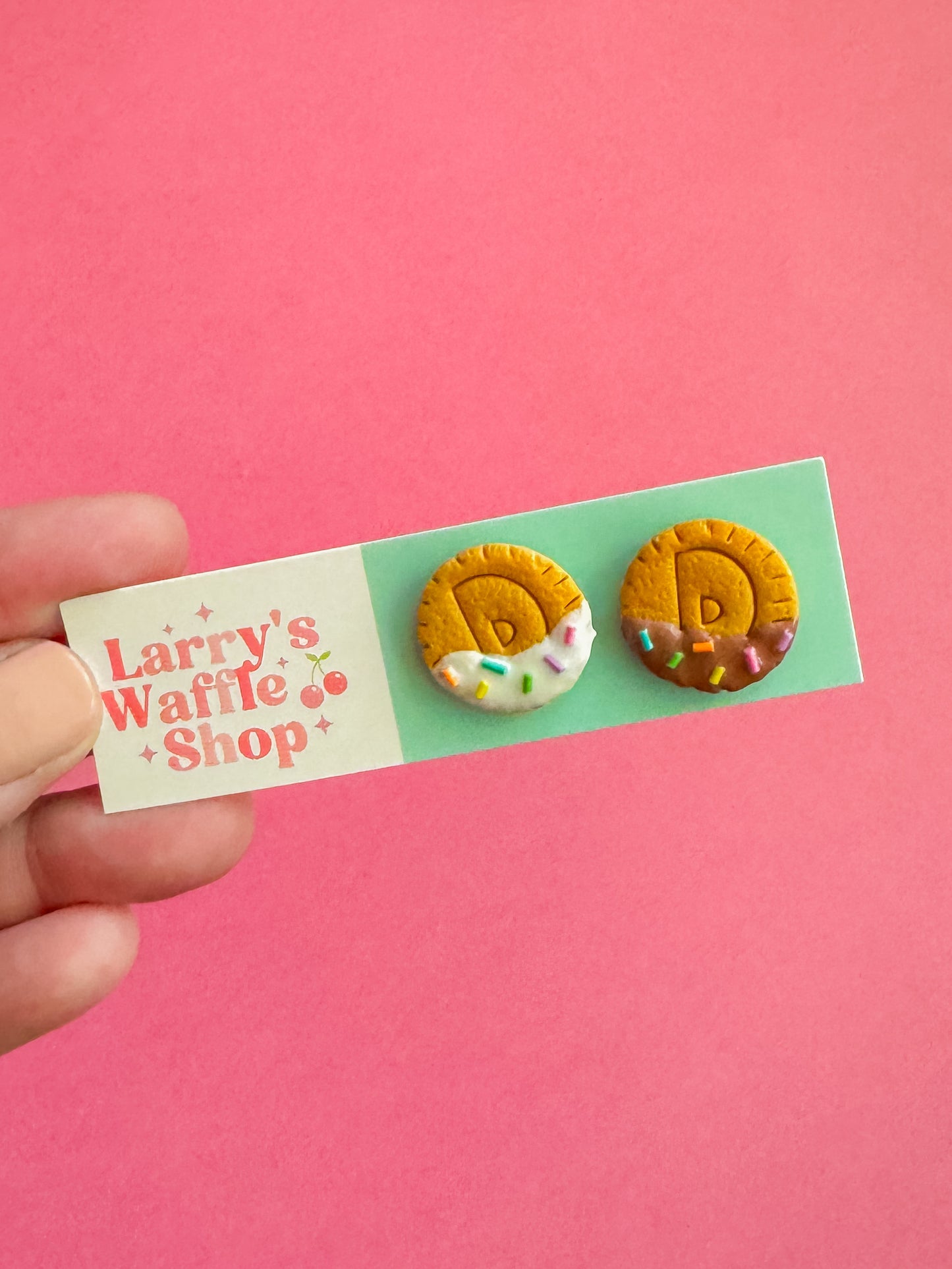 Dunkaroo Cookie Stud Earrings | Clay Earrings
