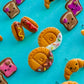 Peanut Butter and Jelly Stud Earrings | Clay Earrings