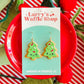 Sugar Cookie Tree Earrings | Clay Christmas Earrings