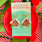 Gingerbread House Earrings | Clay Christmas Earrings