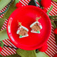 Gingerbread House Earrings | Clay Christmas Earrings