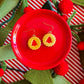 Red Tree Cookie Earrings | Clay Christmas Earrings
