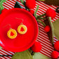 Red Tree Cookie Earrings | Clay Christmas Earrings