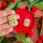 Cookie Sheet Earrings | Clay Christmas Earrings