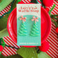Pink Bow Tree | Clay Earrings