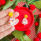 Christmas Tree Cat | Clay Earrings
