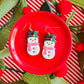 Snowman Earrings | Clay Christmas Earrings