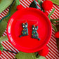 Christmas Light Cat | Clay Earrings
