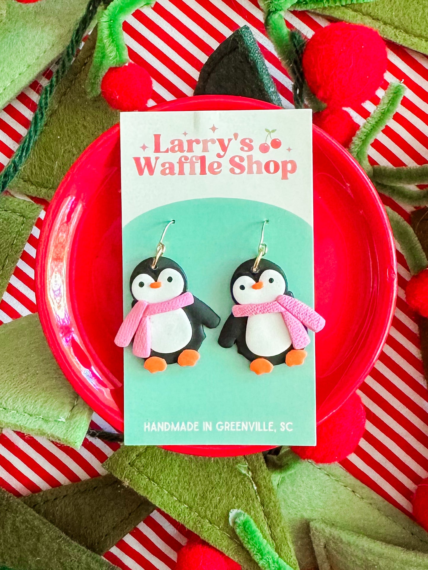 Penny the Penguin | Clay Earrings