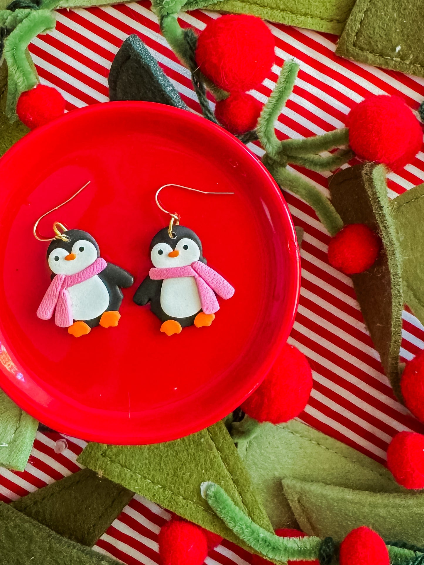Penny the Penguin | Clay Earrings
