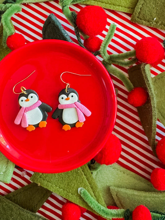 Penny the Penguin | Clay Earrings