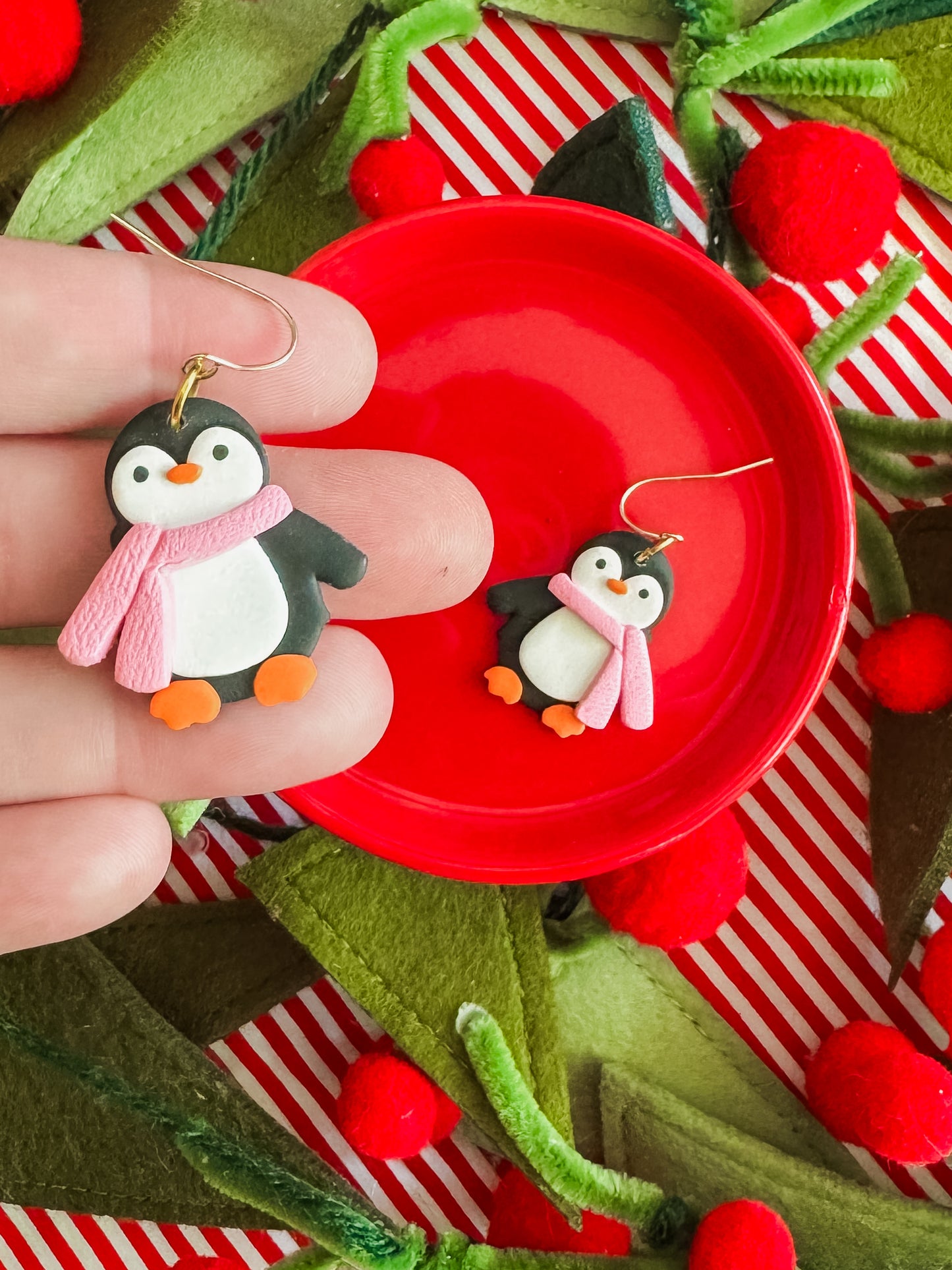 Penny the Penguin | Clay Earrings