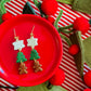 Glitter Trio | Clay Christmas Earrings