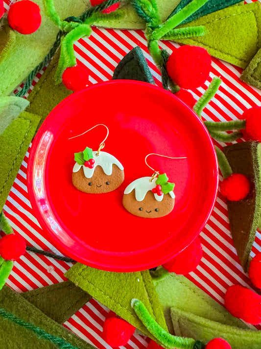 Figgy Pudding | Clay Christmas Earrings