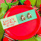 Gingerbread Studs | Clay Christmas Earrings