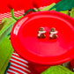 Gingerbread Studs | Clay Christmas Earrings