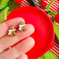 Gingerbread Studs | Clay Christmas Earrings