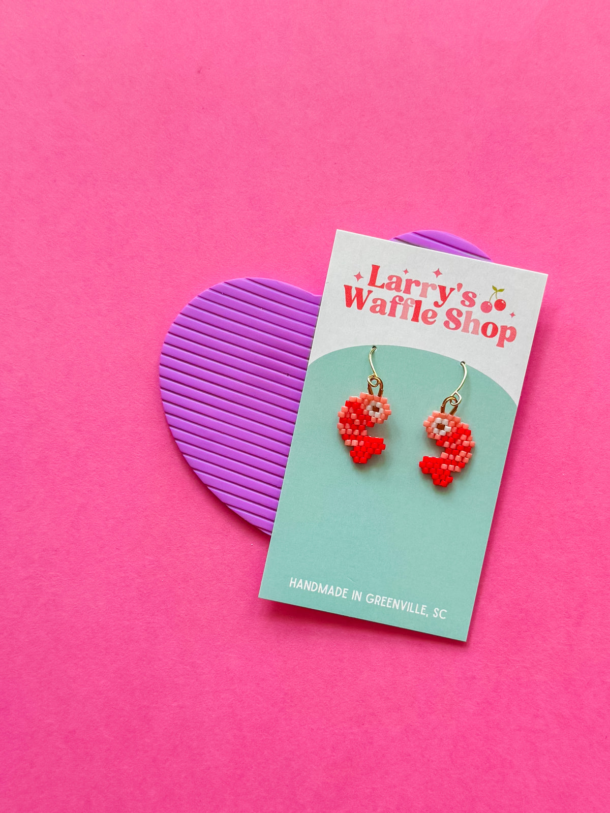 Beaded Shrimp Earrings | Beaded Earrings