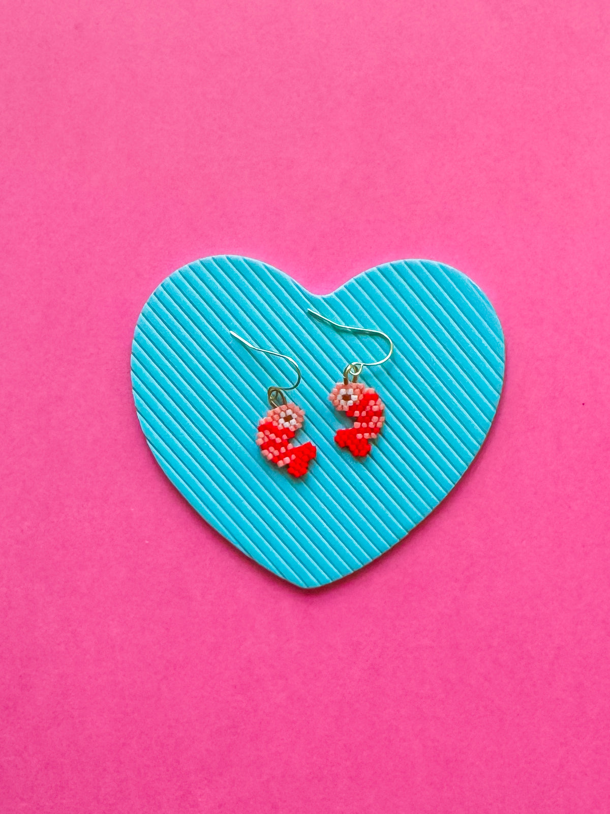 Beaded Shrimp Earrings | Beaded Earrings