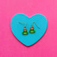 Beaded Frog Mushroom Earrings | Beaded Earrings