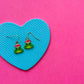 Beaded Frog Mushroom Earrings | Beaded Earrings