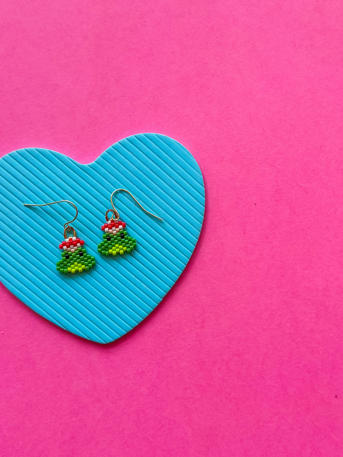 Beaded Frog Mushroom Earrings | Beaded Earrings