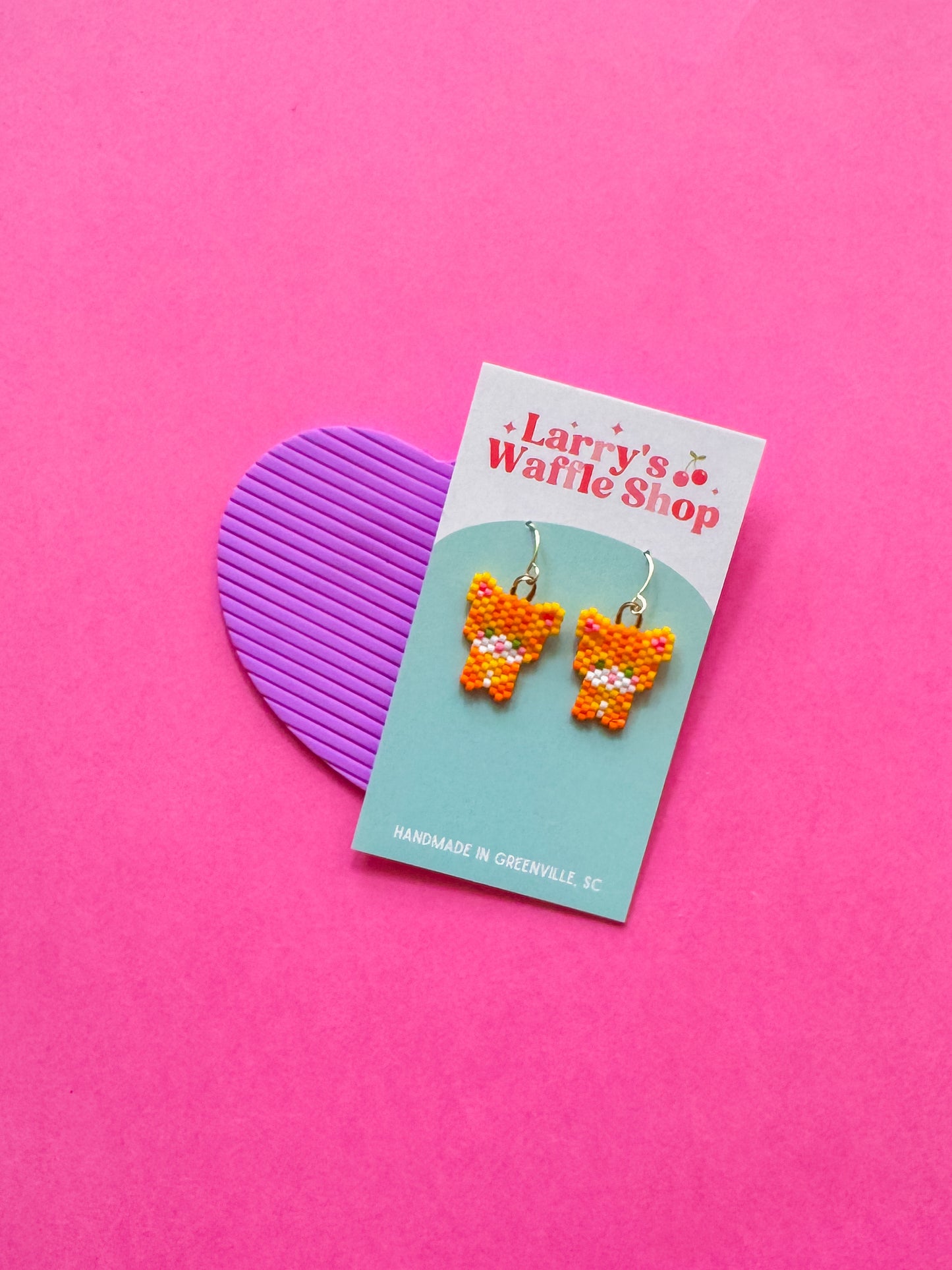 Beaded Cat Earrings | Beaded Earrings
