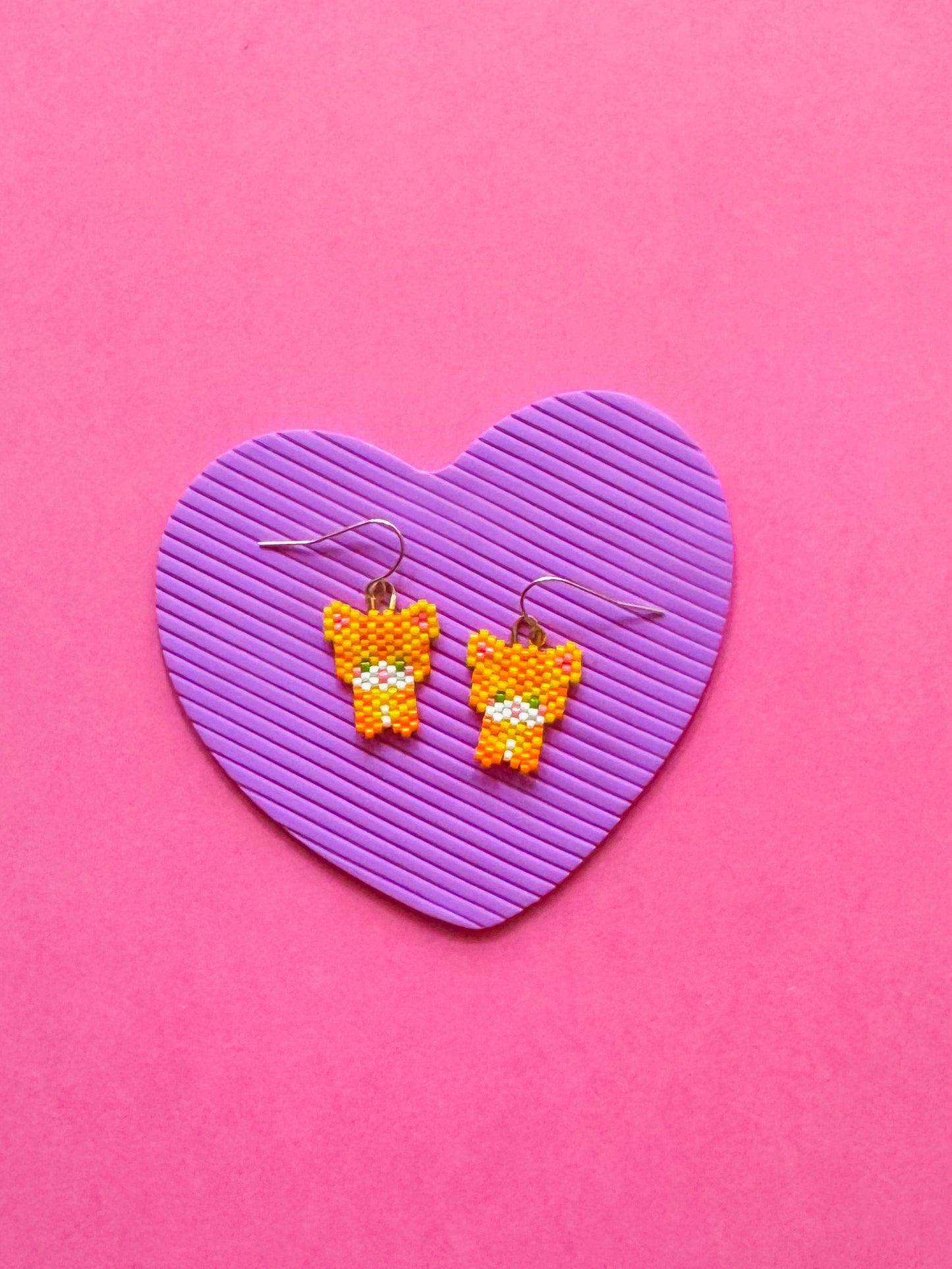 Beaded Cat Earrings | Beaded Earrings