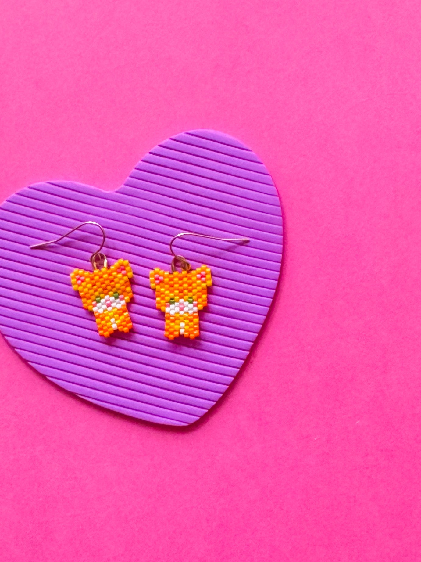 Beaded Cat Earrings | Beaded Earrings