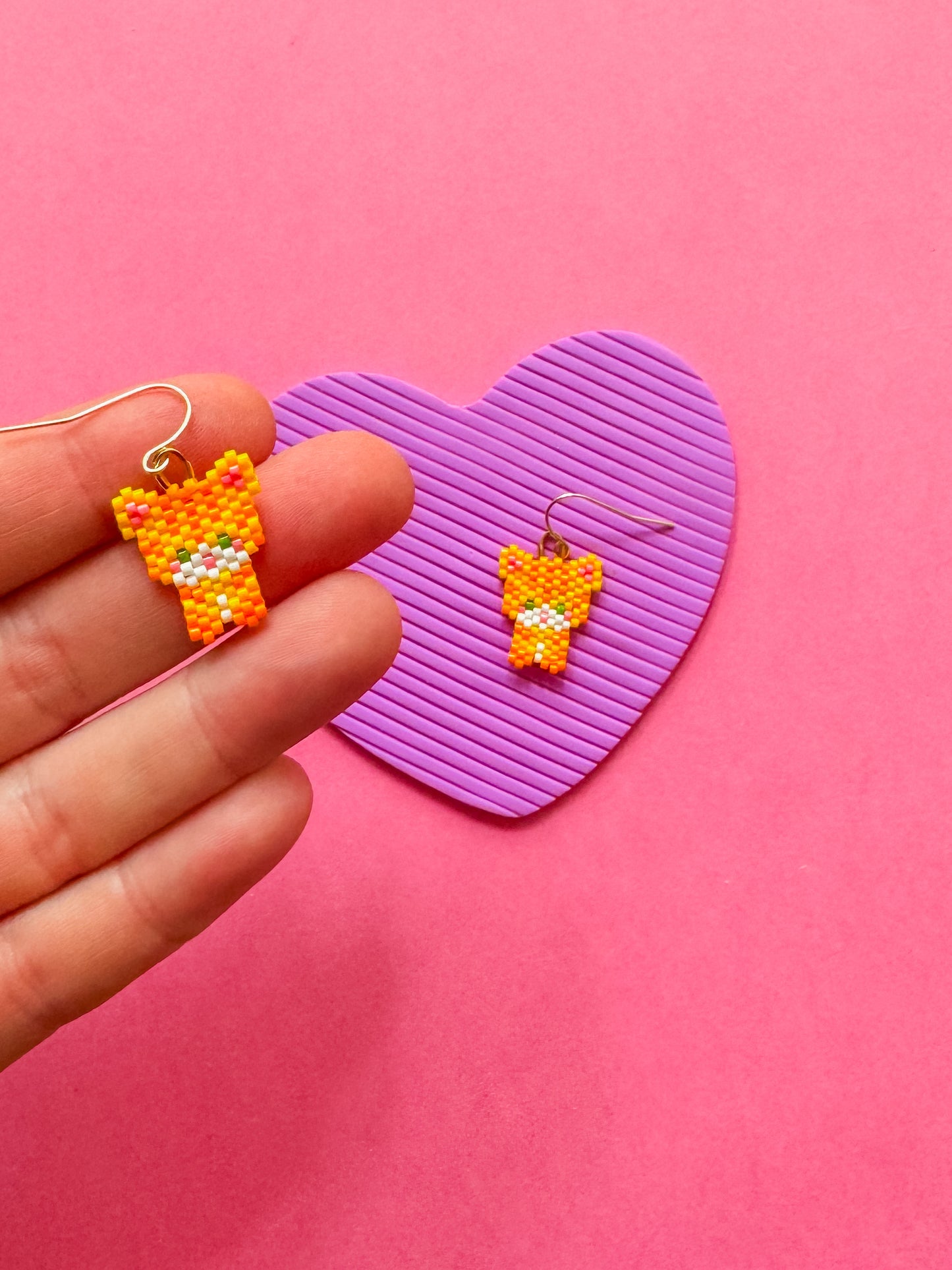 Beaded Cat Earrings | Beaded Earrings