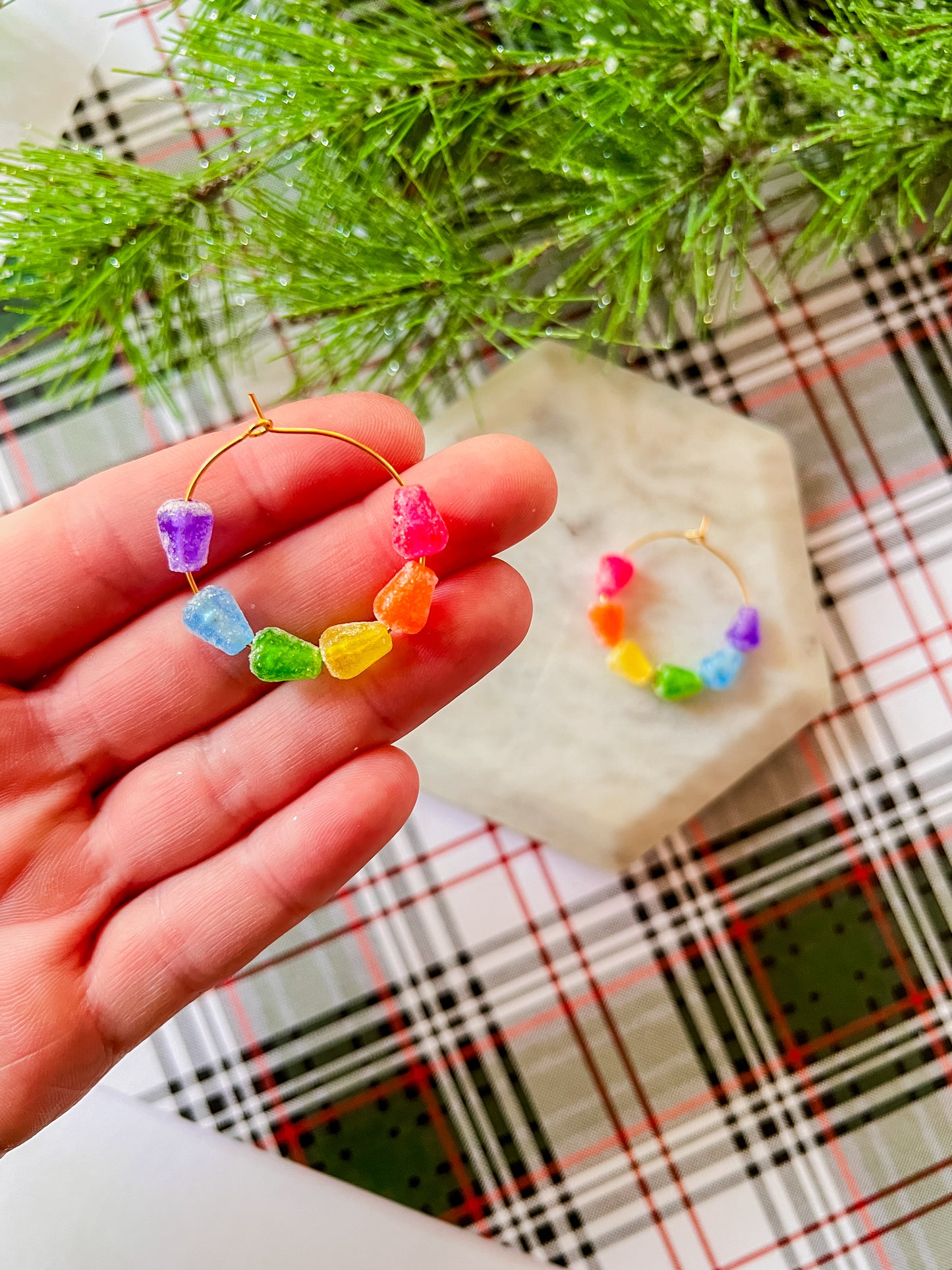Goody Goody Gumdrop Hoops | Glitter Earrings
