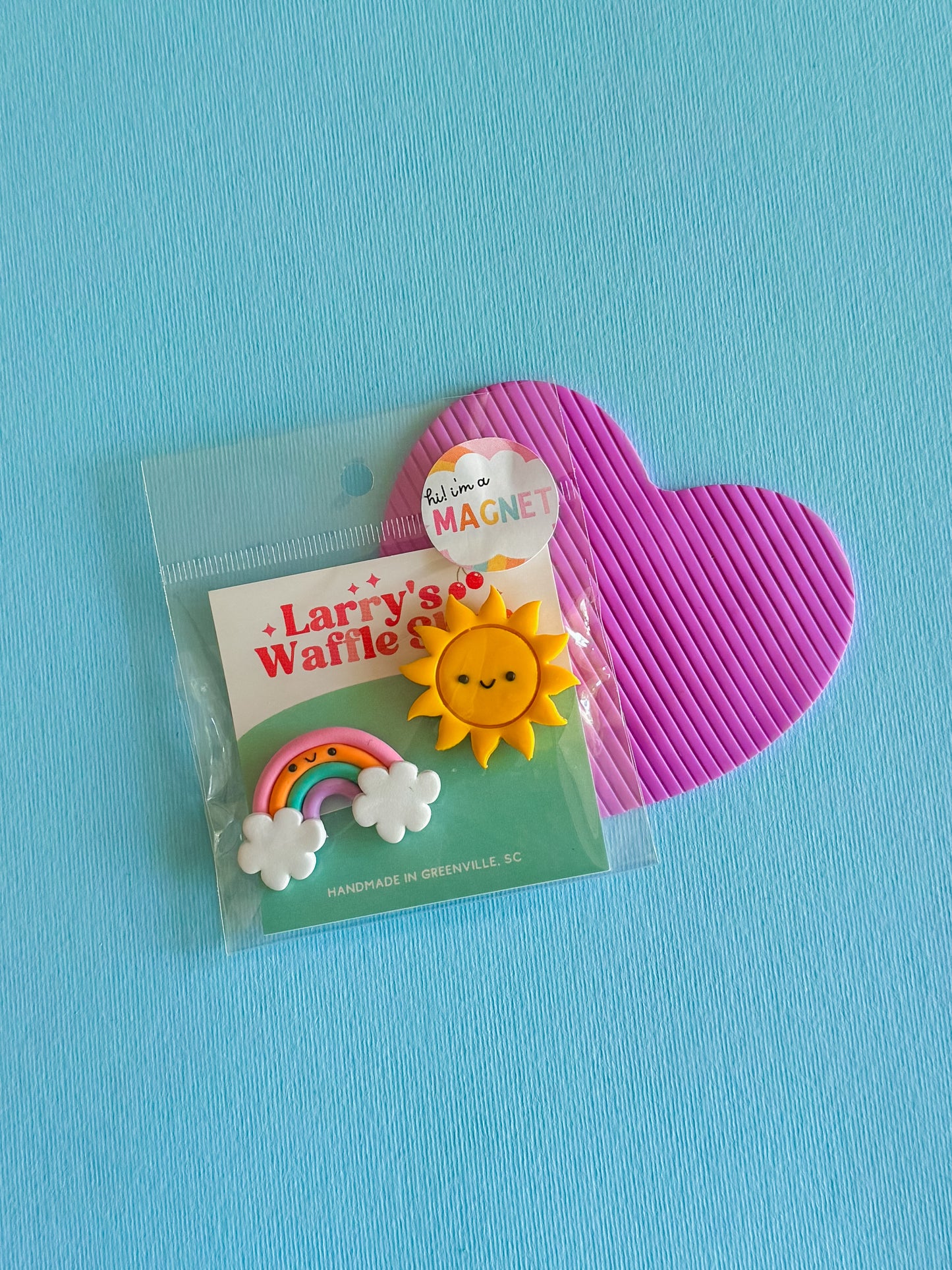 Rainbow + Sun Magnet Set | Polymer Clay Magnets