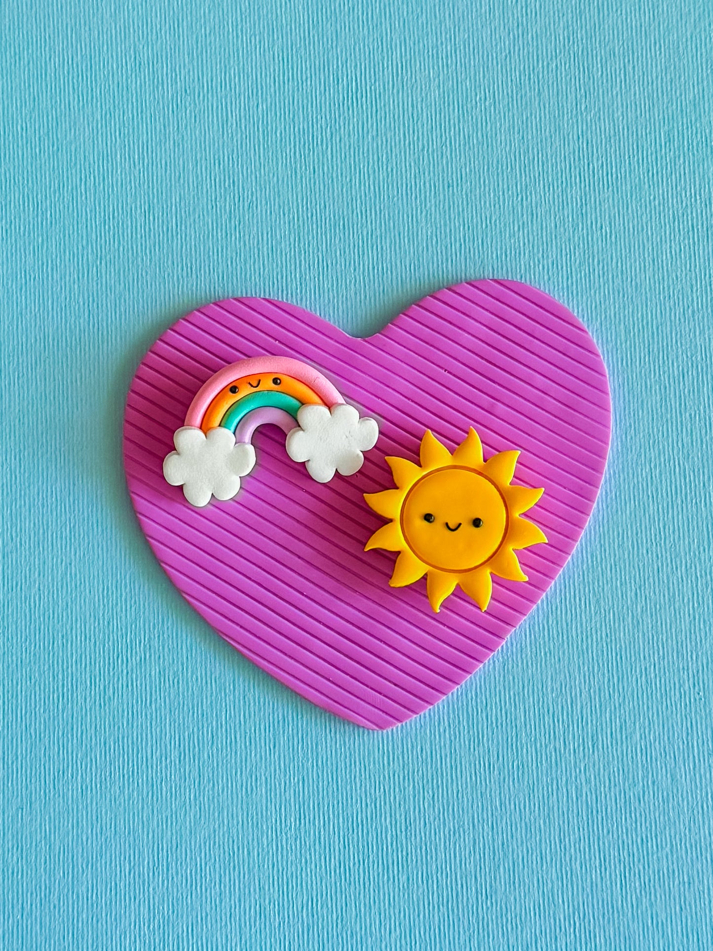 Rainbow + Sun Magnet Set | Polymer Clay Magnets